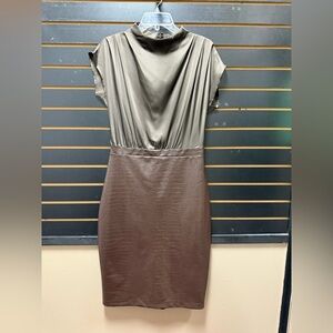 Express Mock Neck Faux Leather Pencil Dress M NWOT